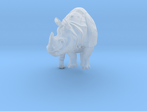 rhino statue 110mm in Clear Ultra Fine Detail Plastic