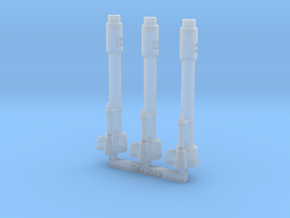 Suppressor AutoCannon V1 X3 in Clear Ultra Fine Detail Plastic