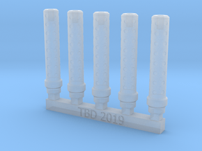 Bolt Rifle Suppressors Dimple v2 x5 in Clear Ultra Fine Detail Plastic