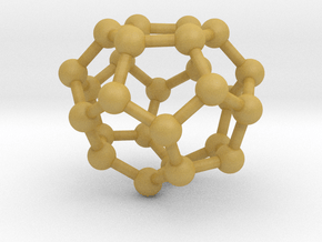 0003 Fullerene c26 d3h in Tan Fine Detail Plastic