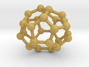 0004 Fullerene c28 d2 in Tan Fine Detail Plastic