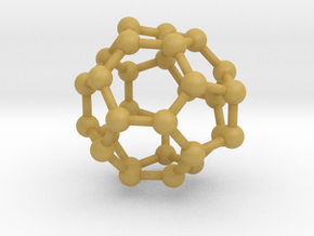 0008 Fullerene c30-3 in Tan Fine Detail Plastic