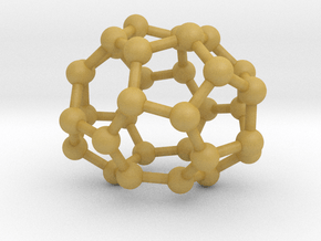 0011 Fullerene c32-2 d2 in Tan Fine Detail Plastic