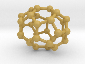 0012 Fullerene c32-3 d3d in Tan Fine Detail Plastic