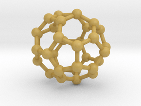 0018 Fullerene c34-3 cs in Tan Fine Detail Plastic