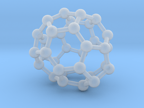 0019 Fullerene c34-4 c2 in Clear Ultra Fine Detail Plastic