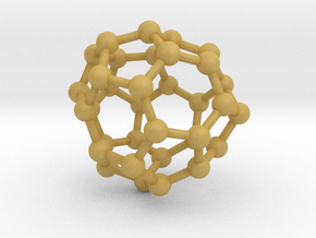0020 Fullerene c34-5 c2 in Tan Fine Detail Plastic