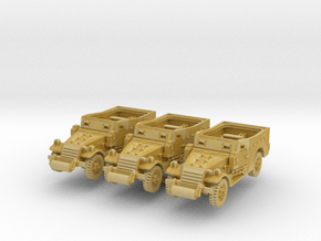 M3A1 Scoutcar late (open) (x3) 1/200 in Tan Fine Detail Plastic