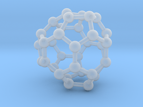 0021 Fullerene c34-6 c3v in Clear Ultra Fine Detail Plastic