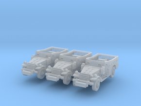 M3A1 Scoutcar late (open) (x3) 1/220 in Clear Ultra Fine Detail Plastic