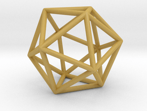 0026 Icosahedron E (5 cm) in Tan Fine Detail Plastic