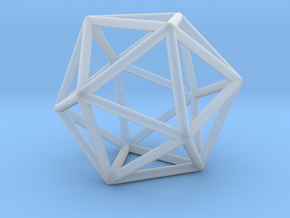 0026 Icosahedron E (5 cm) in Clear Ultra Fine Detail Plastic