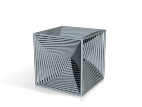 0045 Cube Line Design (3.25 cm) #001 in Clear Ultra Fine Detail Plastic