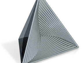 0046 Tetrahedron Line Design (5 cm) #001 in Clear Ultra Fine Detail Plastic
