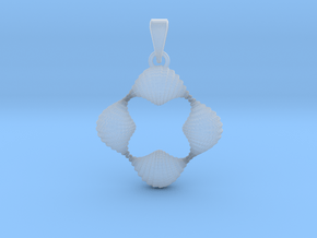 0063 Antisymmetric Torus Pendant (p=4.0) #004 in Clear Ultra Fine Detail Plastic
