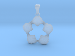 0064 Antisymmetric Torus Pendant (p=5.0) #005 in Clear Ultra Fine Detail Plastic