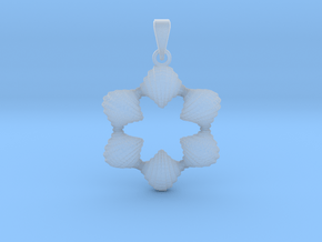 0065 Antisymmetric Torus Pendant (p=6.0) #006 in Clear Ultra Fine Detail Plastic