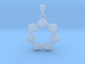 0067 Antisymmetric Torus Pendant (p=7.0) #007 in Clear Ultra Fine Detail Plastic