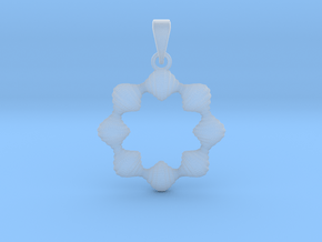 0069 Antisymmetric Torus Pendant (p=8.0) #008 in Clear Ultra Fine Detail Plastic