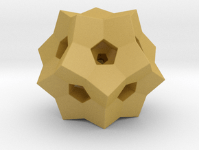 0077 "Dodecaplex" Polytope 120-Cell #002 (5 cm) in Tan Fine Detail Plastic