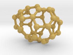 0082 Fullerene c38-1 c2 in Tan Fine Detail Plastic