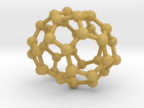 0091 Fullerene c38-10 c2 in Tan Fine Detail Plastic