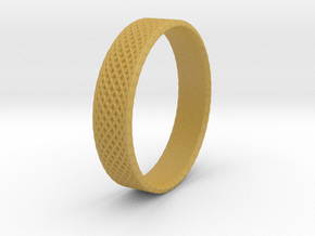 0099 Lissajous Figure Ring (Size9, 19.0mm) #001 in Tan Fine Detail Plastic