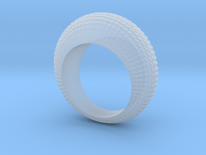 0100 Antisymmetric Torus Ring (Size 6) #001 in Clear Ultra Fine Detail Plastic