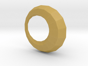 0104 Antisymmetric Torus (p=1; u=18; v=6) 5cm #011 in Tan Fine Detail Plastic