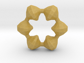 0105 Antisymmetric Torus (p=6;u=36;v=12) 10cm #012 in Tan Fine Detail Plastic