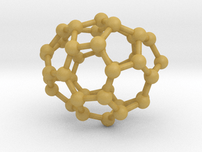 0112 Fullerene C40-6 c1 in Tan Fine Detail Plastic