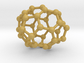 0115 Fullerene C40-9 c2 in Tan Fine Detail Plastic