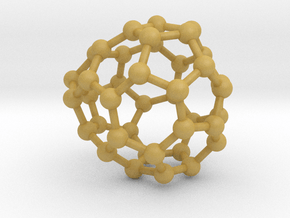 0121 Fullerene C40-15 c2 in Tan Fine Detail Plastic
