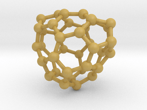 0122 Fullerene C40-16 c2 in Tan Fine Detail Plastic