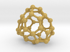 0123 Fullerene C40-17 c1 in Tan Fine Detail Plastic