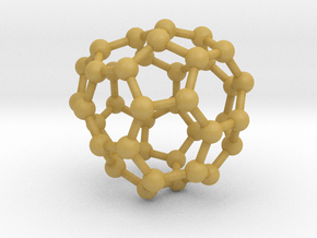 0132 Fullerene C40-26 c1 in Tan Fine Detail Plastic