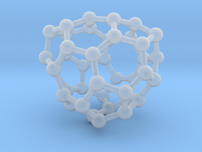0133 Fullerene C40-27 c2 in Clear Ultra Fine Detail Plastic