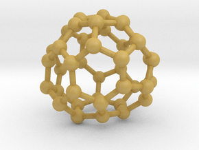 0150 Fullerene C40-38 d2 in Tan Fine Detail Plastic