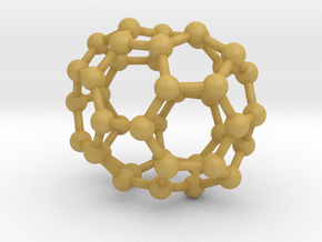 0145 Fullerene C40-33 d2h in Tan Fine Detail Plastic