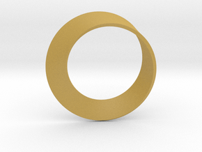 0153 Mobius strip (p=1, d=5cm) #001 in Tan Fine Detail Plastic
