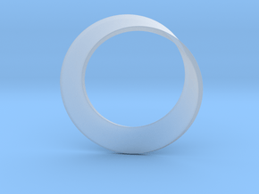 0154 Mobius strip (p=1, d=10cm) #002 in Clear Ultra Fine Detail Plastic