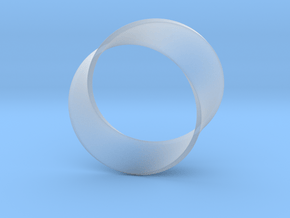 0156 Mobius strip (p=2, d=10cm) #004 in Clear Ultra Fine Detail Plastic