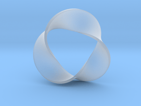 0157 Mobius strip (p=3, d=5cm) #005 in Clear Ultra Fine Detail Plastic