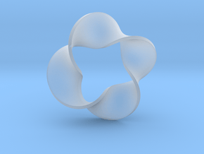 0159 Mobius strip (p=4, d=5cm) #007 in Clear Ultra Fine Detail Plastic