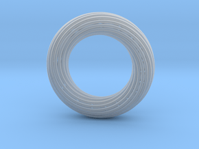 0162 Torus of Doubly Twisted Strips (p=1, d=5cm) in Clear Ultra Fine Detail Plastic