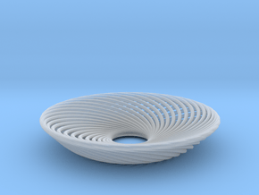 0164 Torus of Doubly Twisted Strips (n=32,d=15mm) in Clear Ultra Fine Detail Plastic
