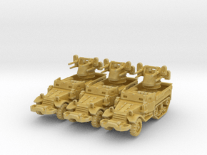 M17 AA Half-Track (x3) 1/220 in Tan Fine Detail Plastic