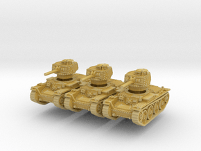 Panzer 38t B (x3) 1/200 in Tan Fine Detail Plastic
