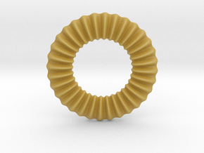 0174 Torus with pattern picture (5cm) #001 in Tan Fine Detail Plastic