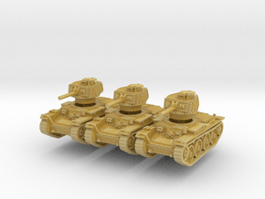 Panzer 38t B (x3) 1/220 in Tan Fine Detail Plastic